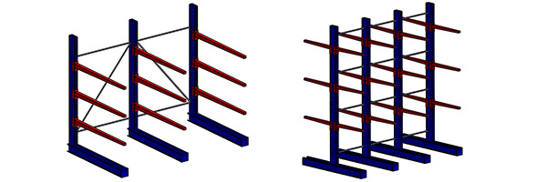 cantilever en simple ou double face